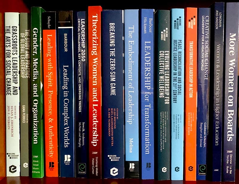 diversos livros sobre liderança