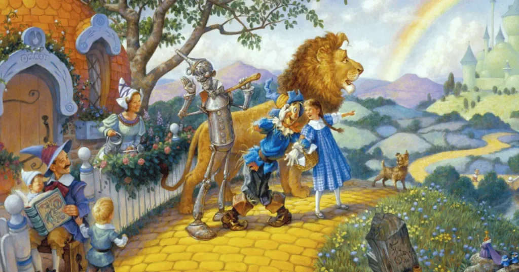 Cena do livro O Mágico de Oz, um dos melhores livros em inglês para iniciantes.
