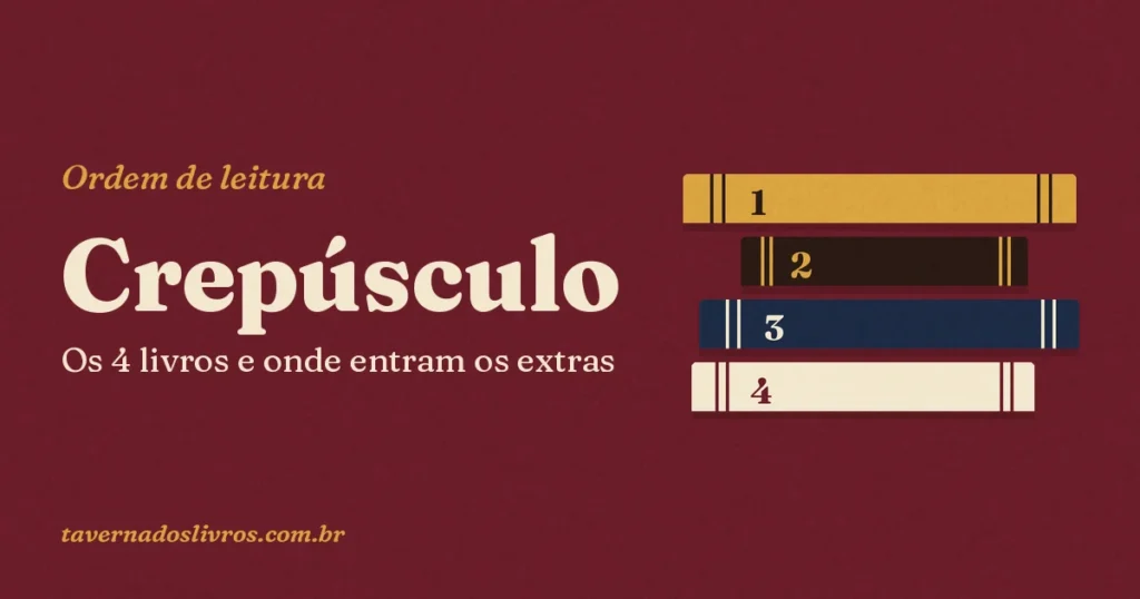 Ordem de leitura dos 4 livros da saga Crepúsculo